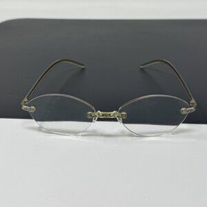 Swiss Made SFC Grey Clear Rimless Lightweight Eyeglasses Frame
